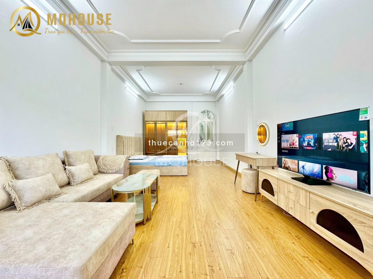 1PN 1PK rộng nguyên tầng, ban công, full nội thất – Ngã tư Bảy Hiền, Tân Bình