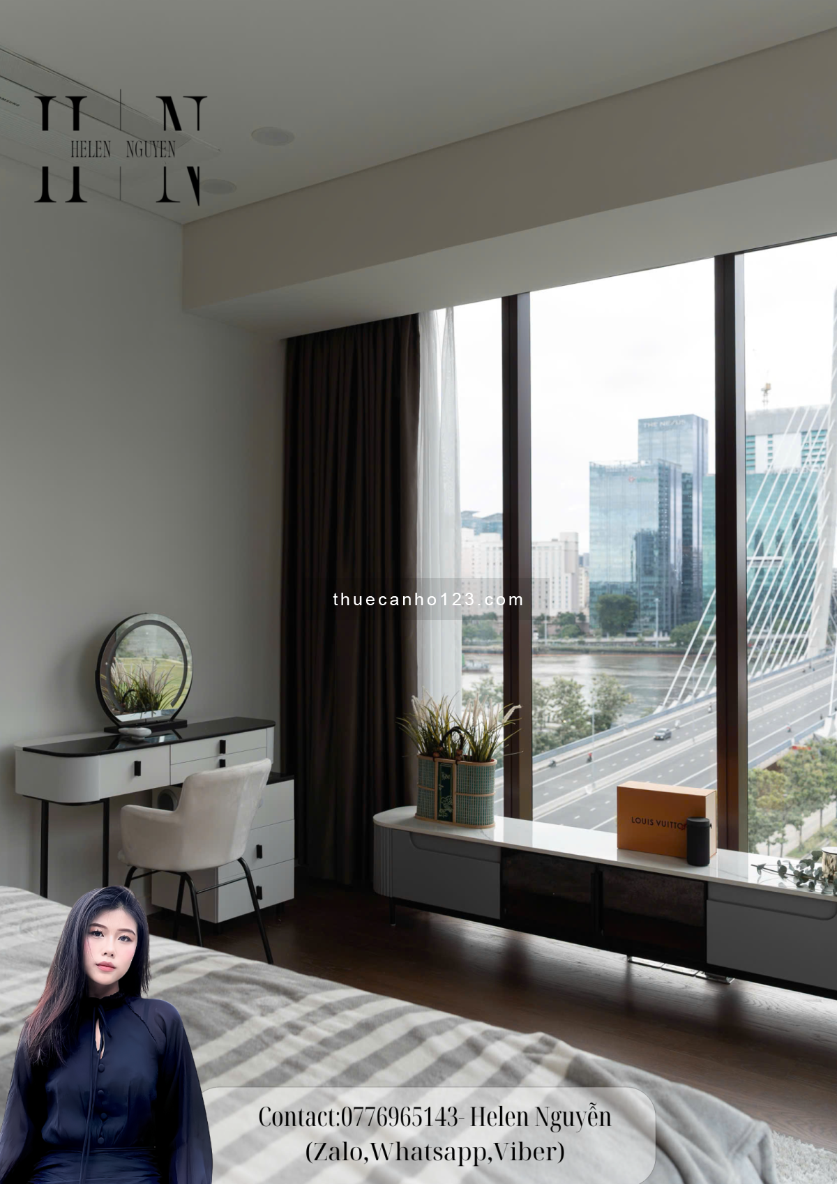 For Rent 4 Bedrooms – Galleria – Best River View and City View Condo.