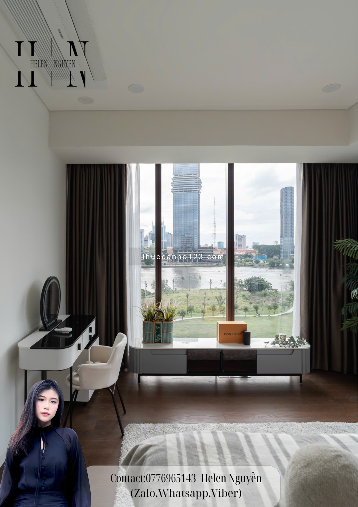 For Rent 4 Bedrooms – Galleria – Best River View and City View Condo.