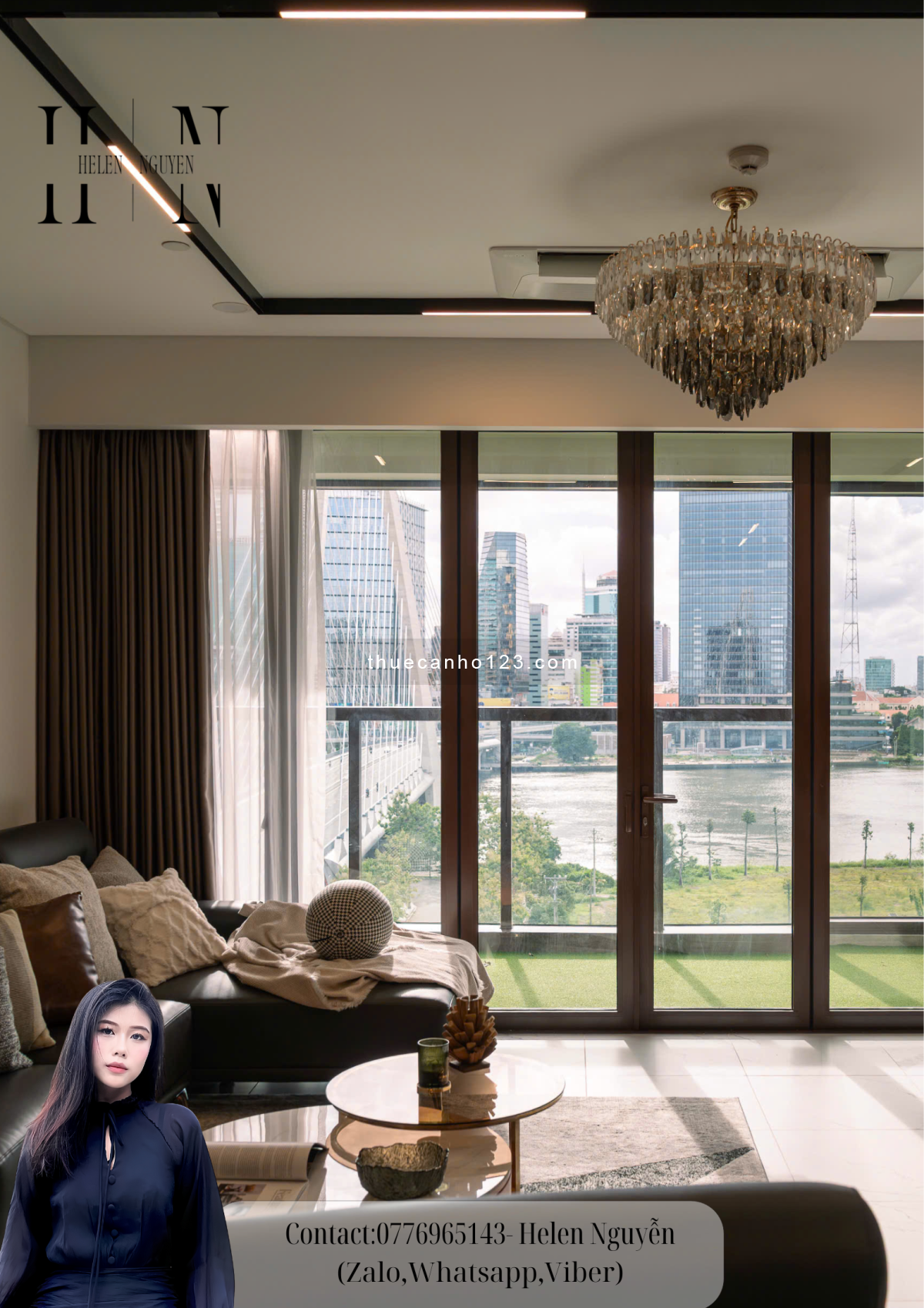For Rent 4 Bedrooms – Galleria – Best River View and City View Condo.