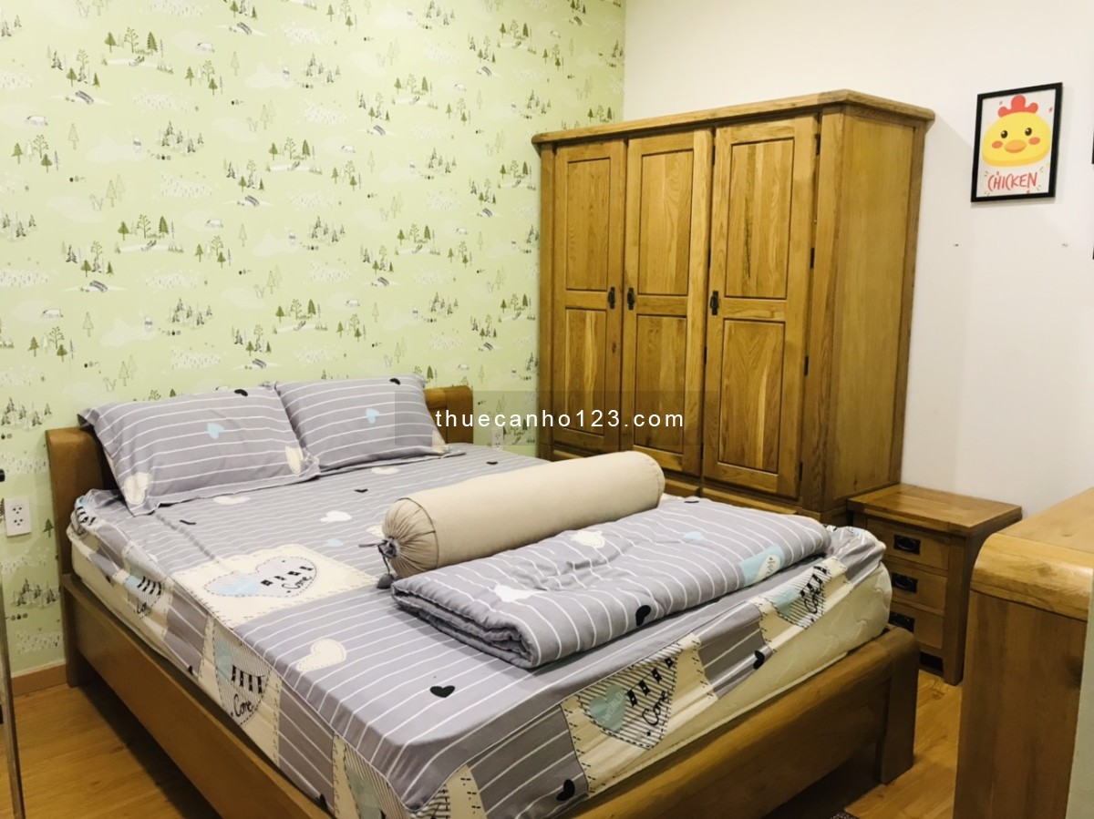 Cho thuê căn hộ 2PN, 2 NVS, phòng khách full nội thất cao cấp tại chung cư Hưng Phát 2 Silver star