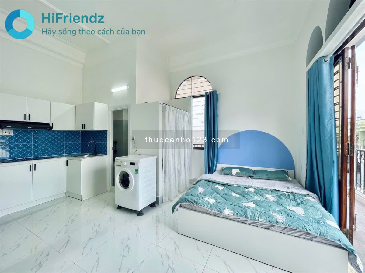 Siêu phẩm có 102 - Studio bancol 35m2 - Nội thất hiện đại, máy giặt riêng - Ngay Nguyễn Xí