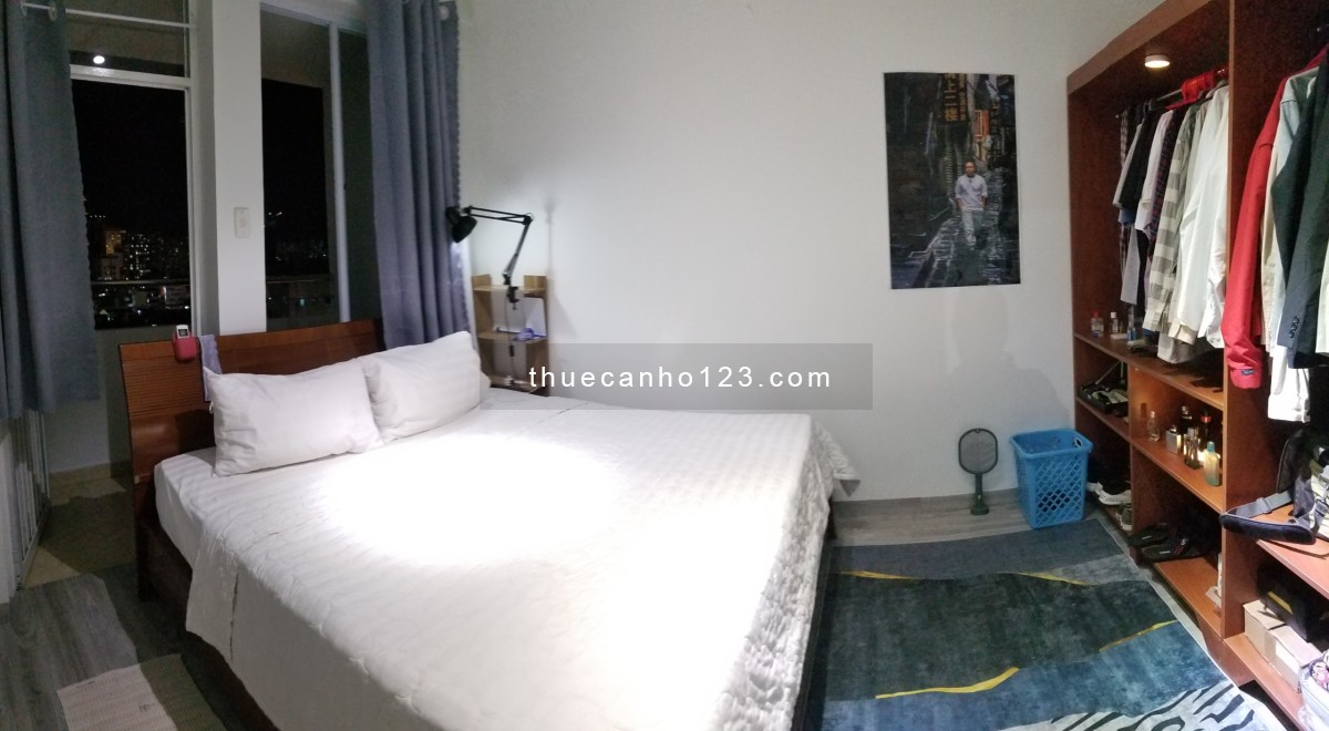 Cho thuê căn 1 phòng ngủ 44m2 tại 109 Nguyễn Biểu, 7.5 Triệu, Lầu 12, View Q1 Q4 có nội thất