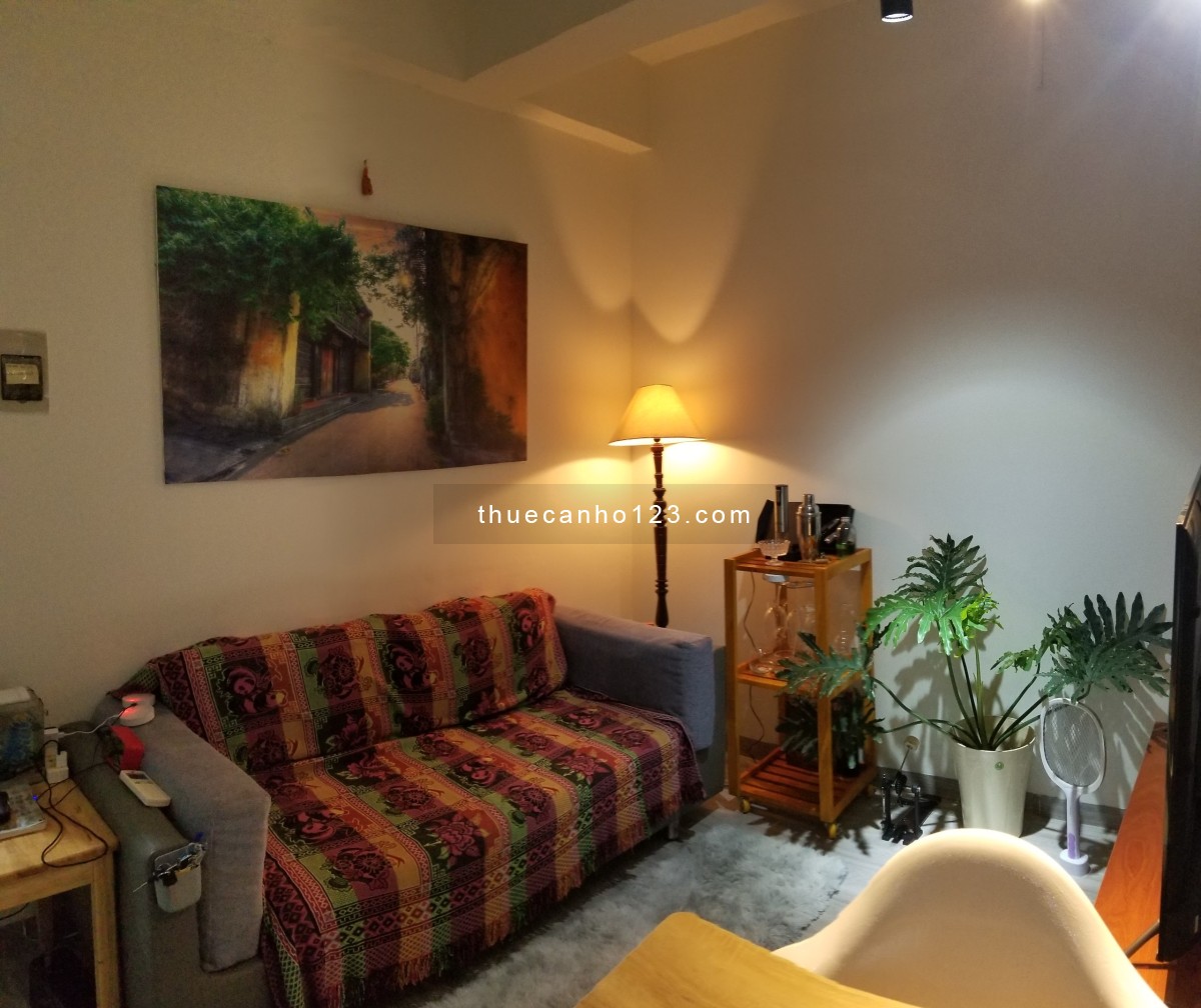 Cho thuê căn 1 phòng ngủ 44m2 tại 109 Nguyễn Biểu, 7.5 Triệu, Lầu 12, View Q1 Q4 có nội thất