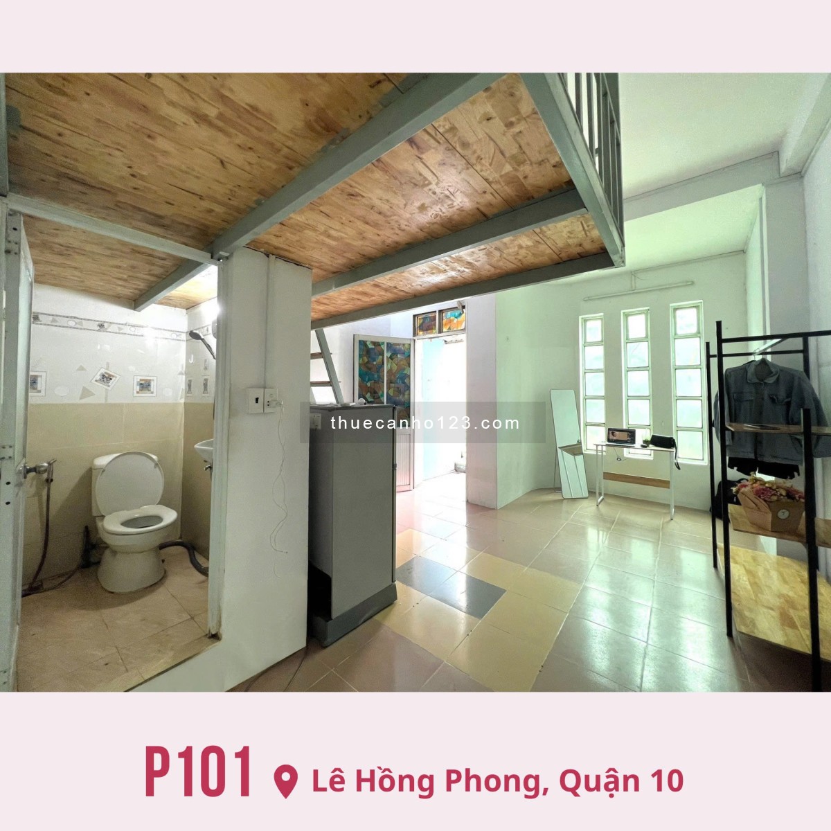 Cho thuê căn duplex (có gác) – Ban công siêu thoáng, gần Đại học Kinh tế, Bách Khoa, KHTN, SG