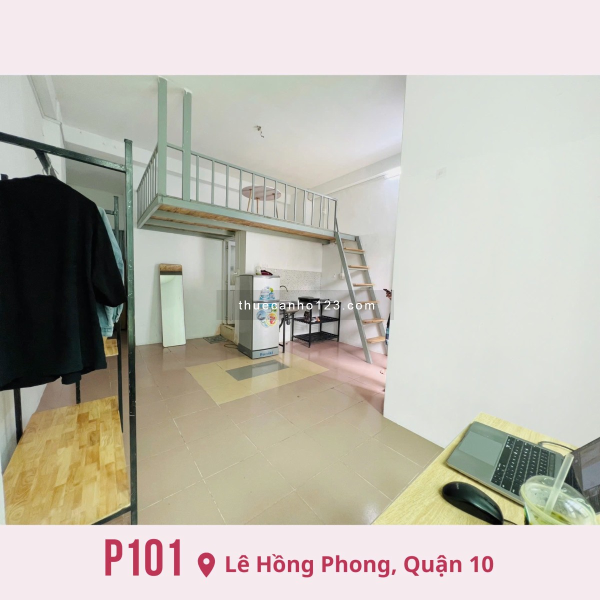 Cho thuê căn duplex (có gác) – Ban công siêu thoáng, gần Đại học Kinh tế, Bách Khoa, KHTN, SG