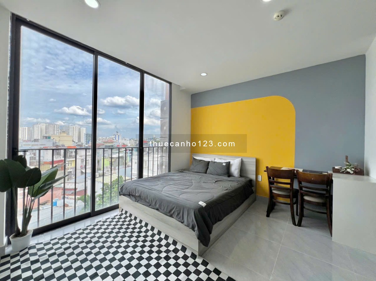 Cho thuê căn hộ studio bancol 35m2 - Nội thất hiện đại, thang máy - Gần ĐH Văn Lang, chợ Bà Chiểu
