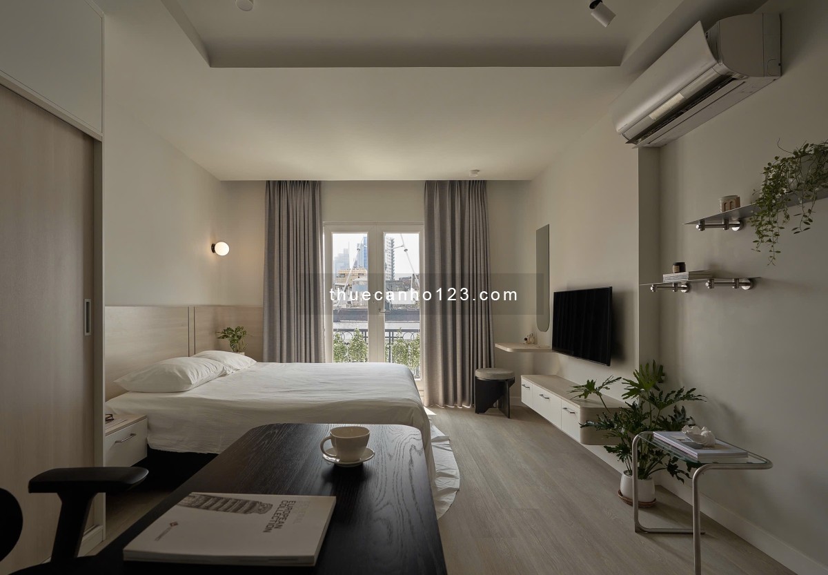 Cho thuê căn hộ 1PN full nội thất cao cấp, ban công thoáng mát Nguyễn Thái Bình quận 1 gần Bùi Viện