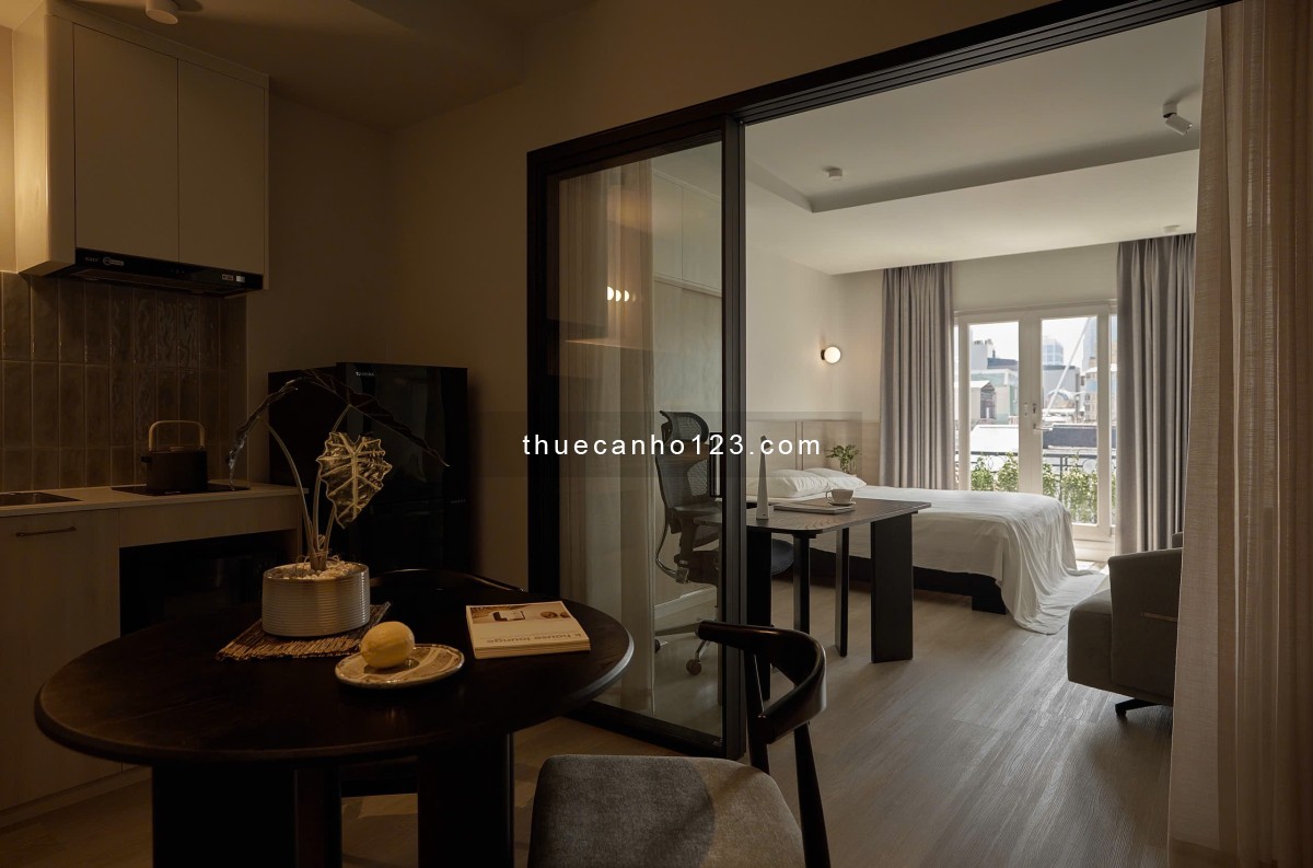 Cho thuê căn hộ 1PN full nội thất cao cấp, ban công thoáng mát Nguyễn Thái Bình quận 1 gần Bùi Viện