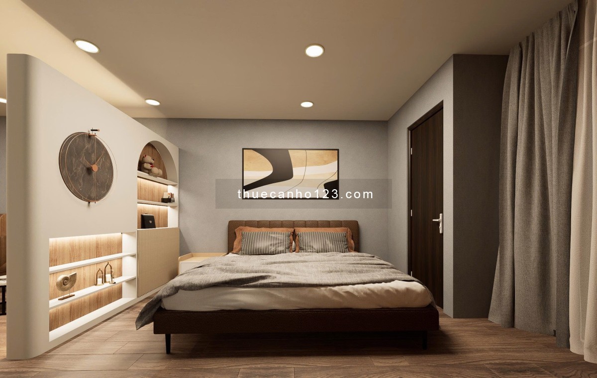 Căn hộ studio 35m² - Gần Landmark 81 - Ban công, cửa sổ lớn, tách bếp