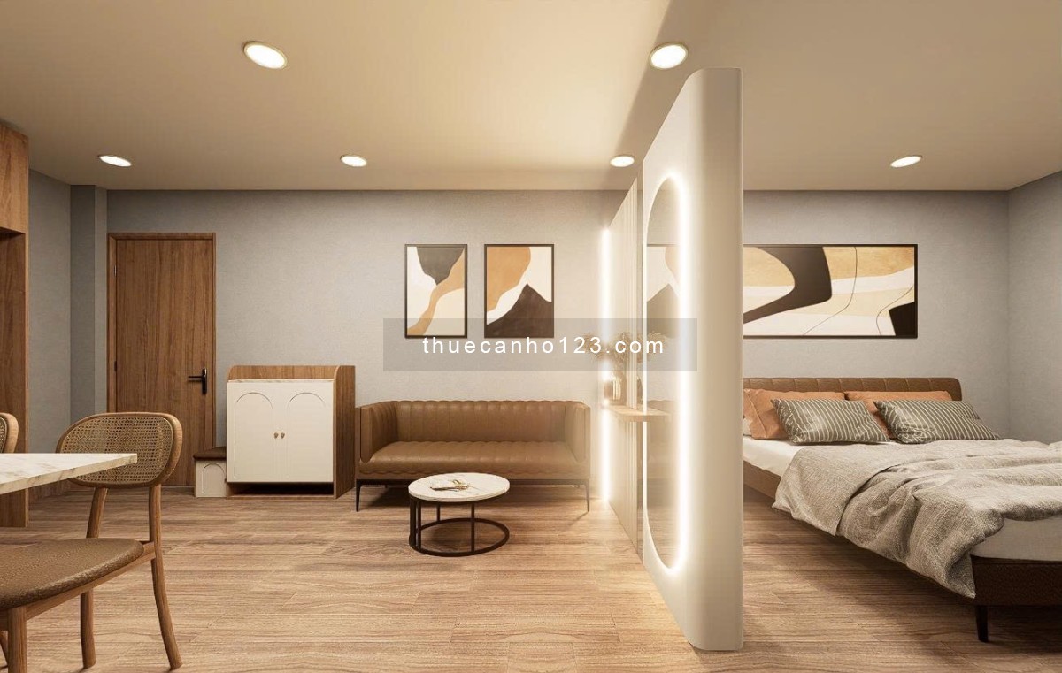 Căn hộ studio 35m² - Gần Landmark 81 - Ban công, cửa sổ lớn, tách bếp