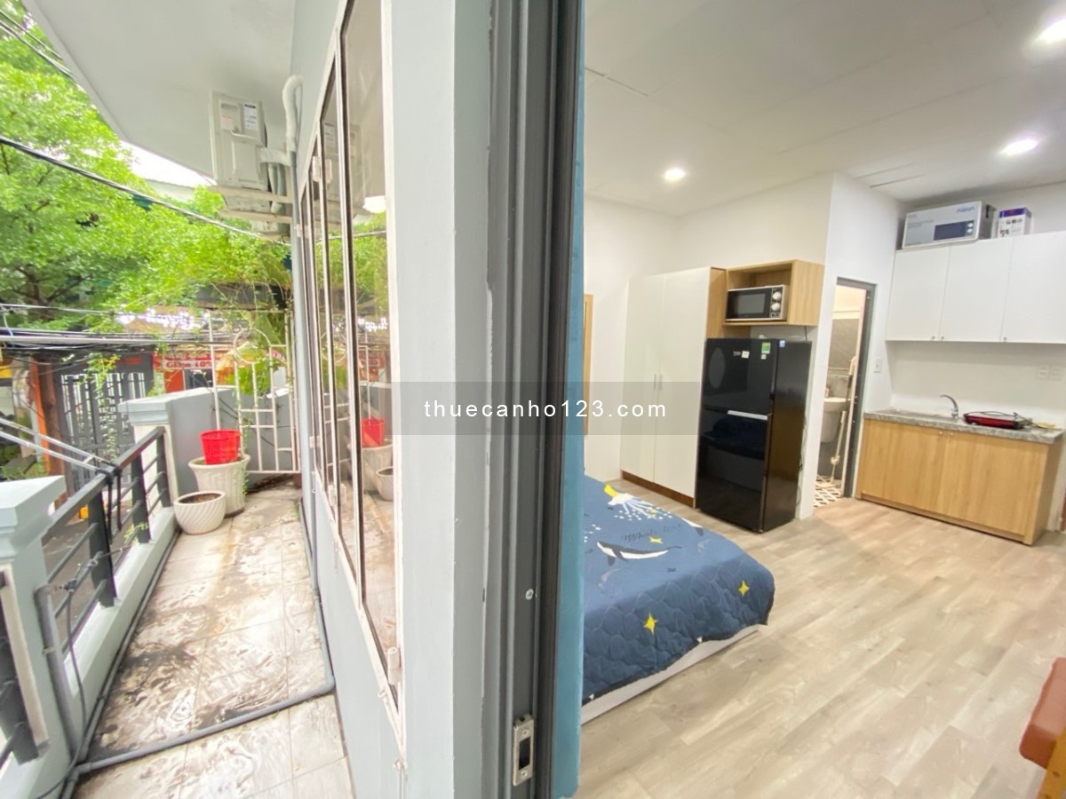 Căn hộ full nội thất cửa sổ, ban công thoáng ở Điện Biên Phủ Bình Thạnh gần Đại học HUTECH, HIU