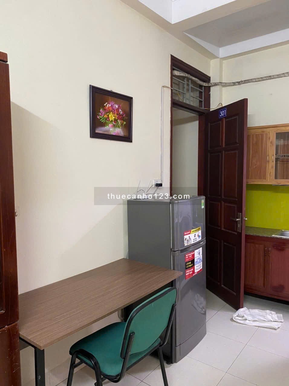 Chung cư đường sắt, 590 CMT8, P11, Q3: 1p ngủ, ban công, 50m2, 6tr5/th