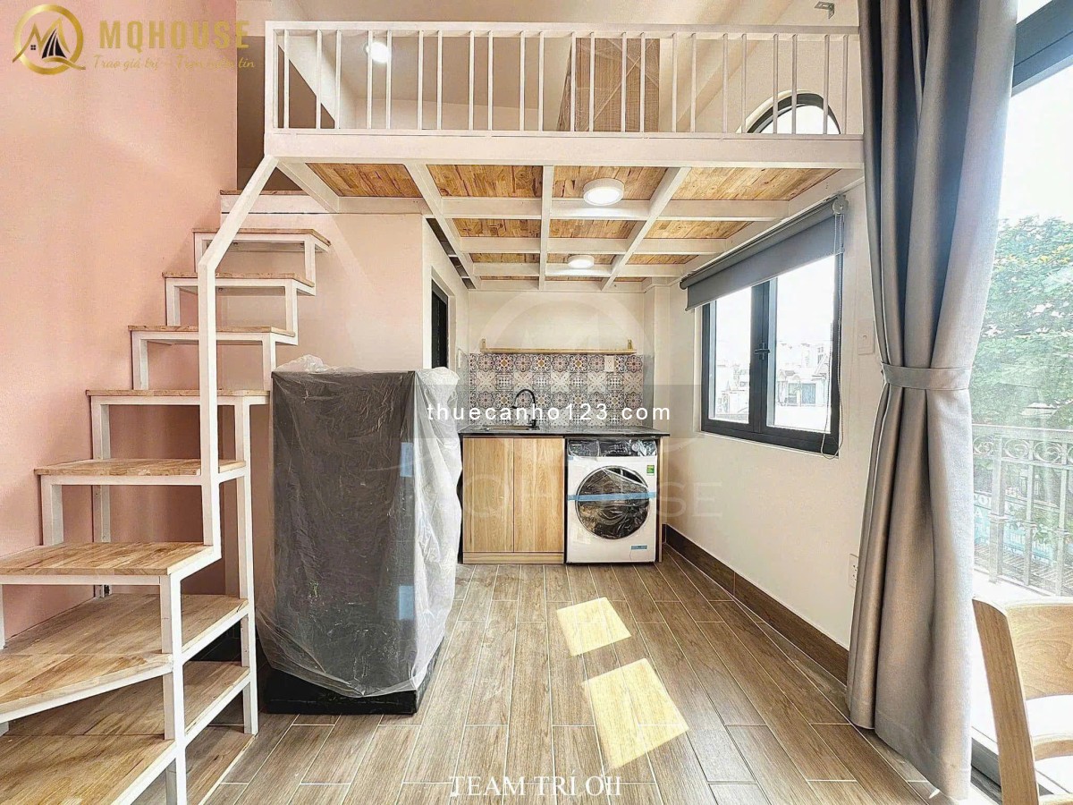 Cho Thuê Căn Hộ Duplex Cao Cấp gần ĐH Văn Lang CS3_Full Nội Thất Máy Giặt Riêng ngay Bình Lợi
