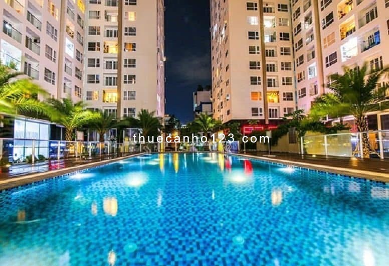 Cho thuê căn hộ Sky Center Tân Bình: 74m2, 2pn, 1WC, Nội thất đầy đủ, giá 16tr/th, dọn ở liền
