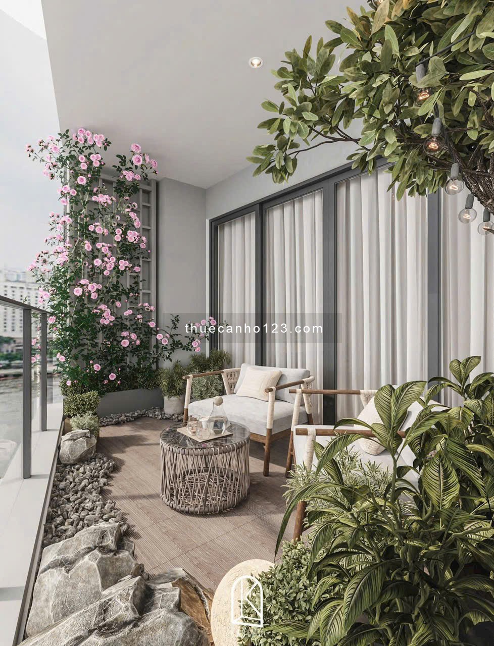 Cho thuê căn hộ 2 phòng ngủ The Opera Residence - View hoa hậu