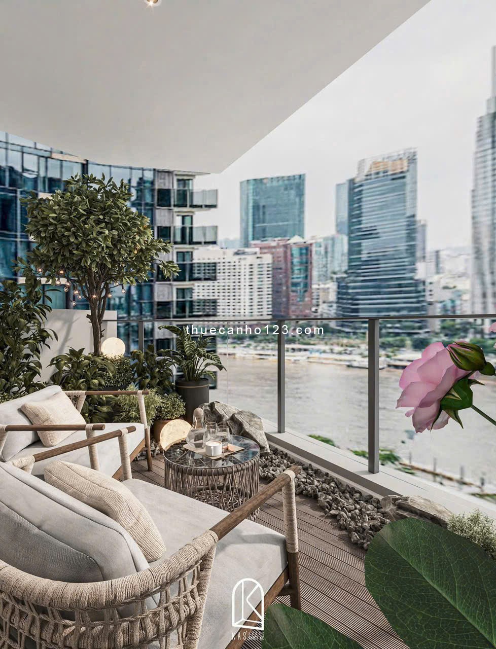 Cho thuê căn hộ 2 phòng ngủ The Opera Residence - View hoa hậu