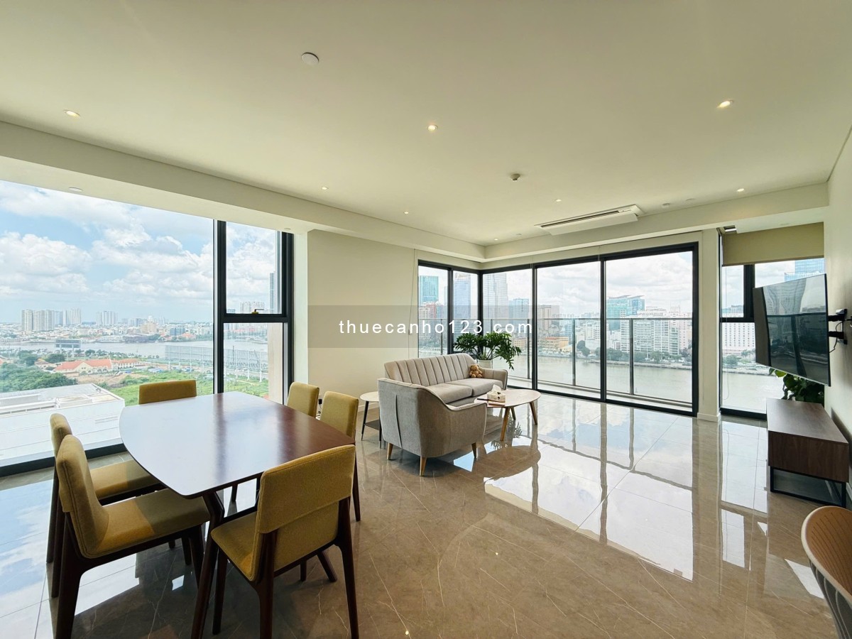 The Opera cho thuê căn hộ 4 phòng ngủ view trực diện sông và thành phố, thang máy riêng