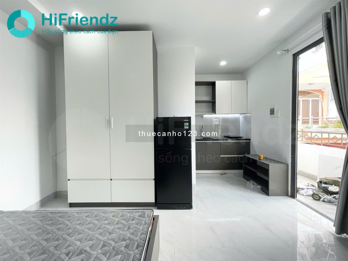 Studio bancol - Nhà mới, full tiện nghi - Khu Nguyễn Gia Trí, gần ĐH Hutech, Ngoại Thương, UEF
