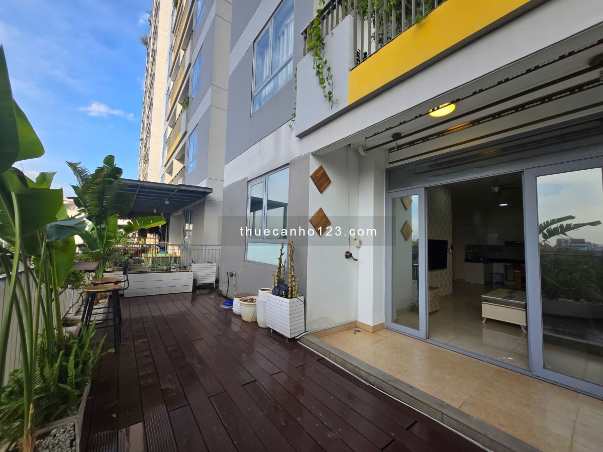 Cho thuê căn hộ sân vườn Opal Garden 2PN - 15tr, view hồ bơi đẹp nhất khu