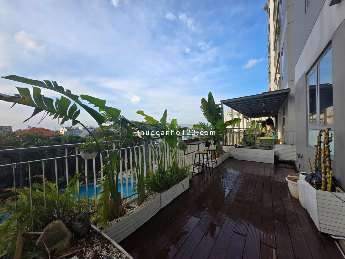 Cho thuê căn hộ sân vườn Opal Garden 2PN - 15tr, view hồ bơi đẹp nhất khu