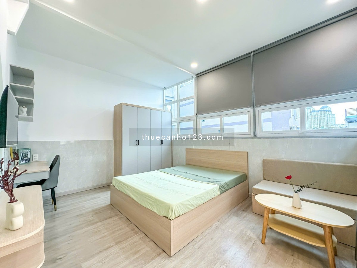 Cho thuê căn hộ 1 phòng ngủ – Có ban công – Full nội thất – Gần ngã tư Hàng Xanh