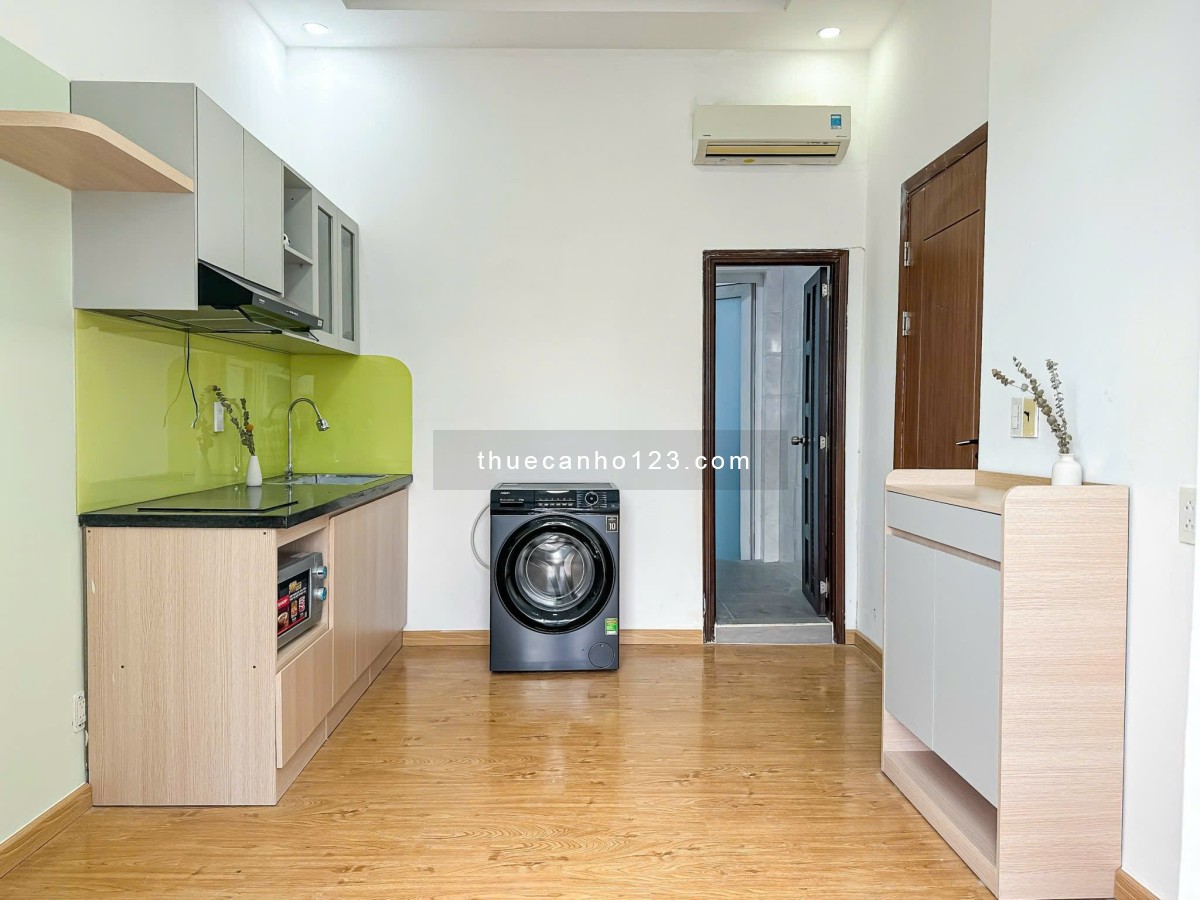 Cho thuê căn hộ 1 phòng ngủ – Có ban công – Full nội thất – Gần ngã tư Hàng Xanh