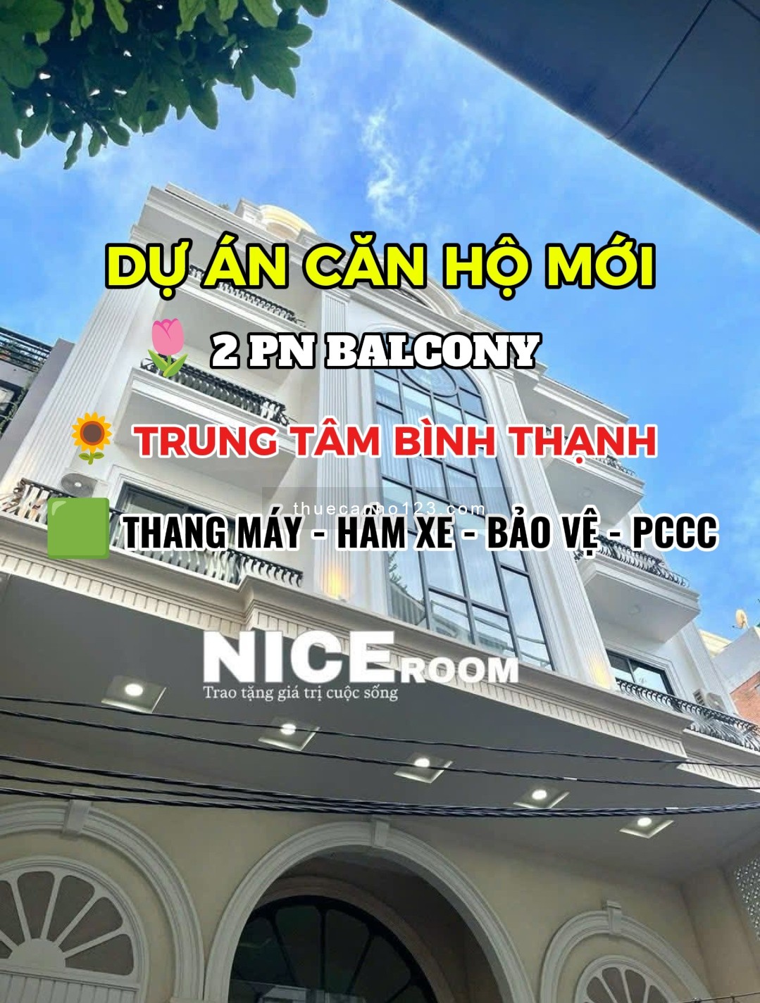 Toà Căn Hộ 2 Phòng Ngủ Mới, Full Nội Thất 100%, Ban Công, Thang Máy, Hầm Xe. Ngay Ngã Tư Hàng Xanh