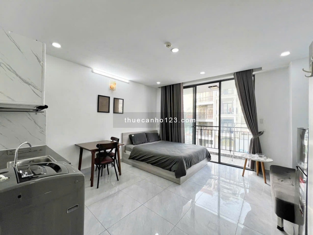 Cho thuê căn hộ studio bancol 40m2 - Nội thất đầy đủ, thang máy, an ninh - Nguyễn Văn Đậu, gần VLU