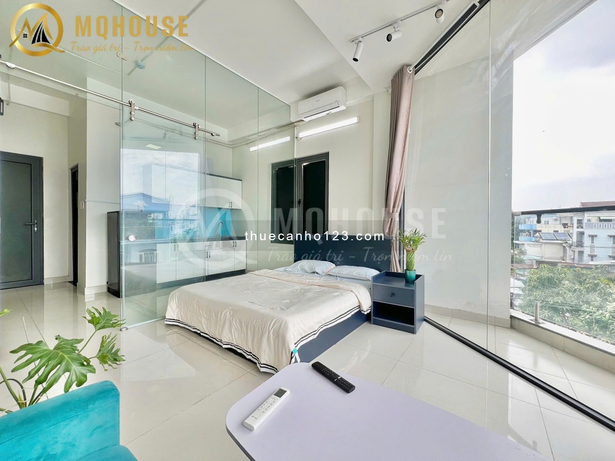 1PN Bancol view thoáng - Thang máy, nội thất hiện đại - Phan Văn Trị, gần ĐH Văn Lang, FTU, Hutech