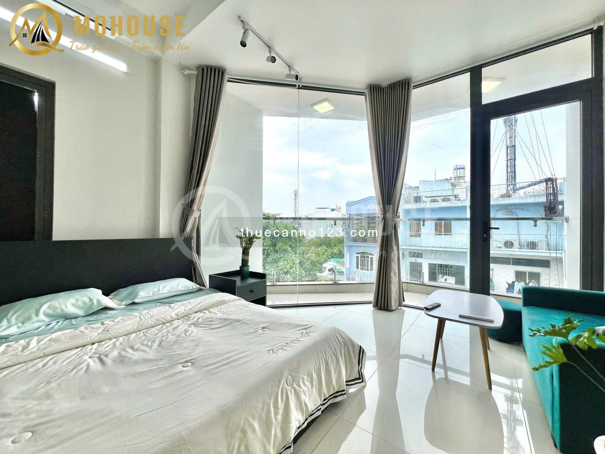 1PN Bancol view thoáng - Thang máy, nội thất hiện đại - Phan Văn Trị, gần ĐH Văn Lang, FTU, Hutech