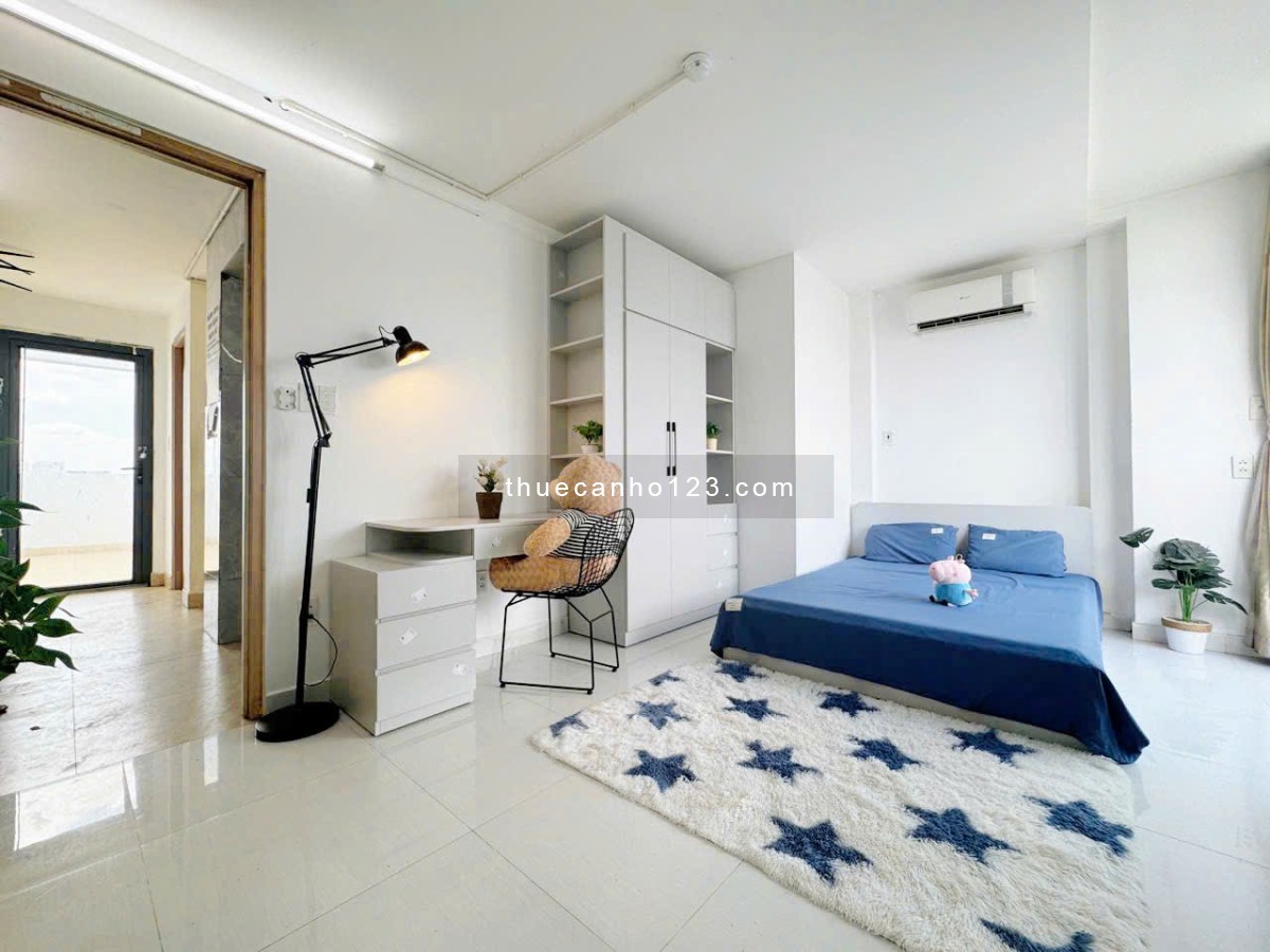 Cho Thuê Căn Hộ Studio Ban công Full Nội Thất, Thang Máy, Gần Chợ Bà Chiểu