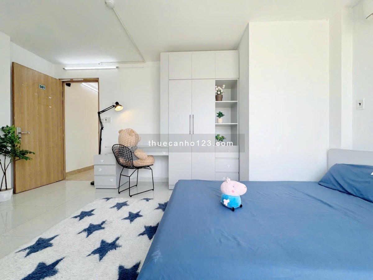 Cho Thuê Căn Hộ Studio Ban công Full Nội Thất, Thang Máy, Gần Chợ Bà Chiểu