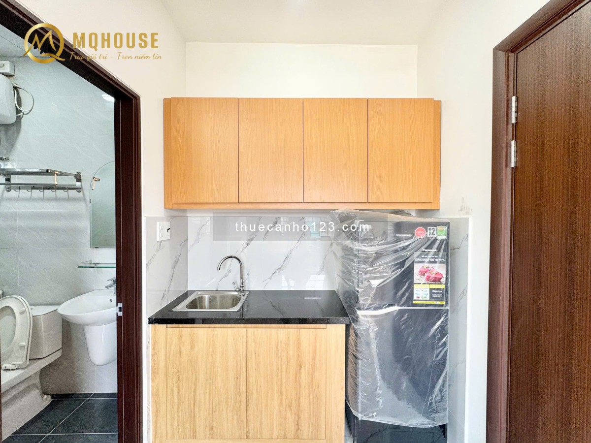 Cho Thuê Căn Hộ Mới 100%, Full Nội Thất, Tòa nhà lớn, hầm xe, bảo vệ, thang máy gần Nguyễn Văn Đậu