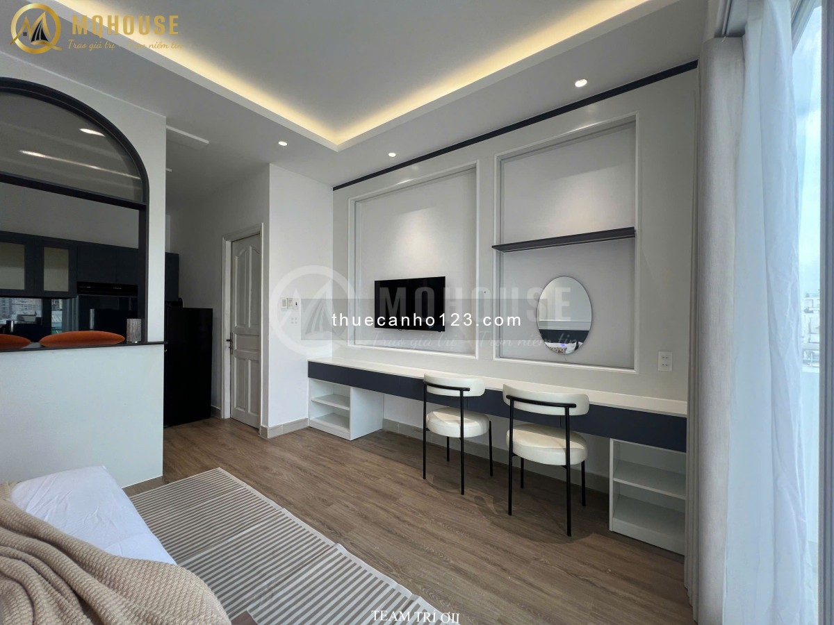 Cho Thuê Căn Hộ Studio Mới 100% gần Ngã Tư Hàng Xanh, Full Nội Thất, Máy Giặt Riêng