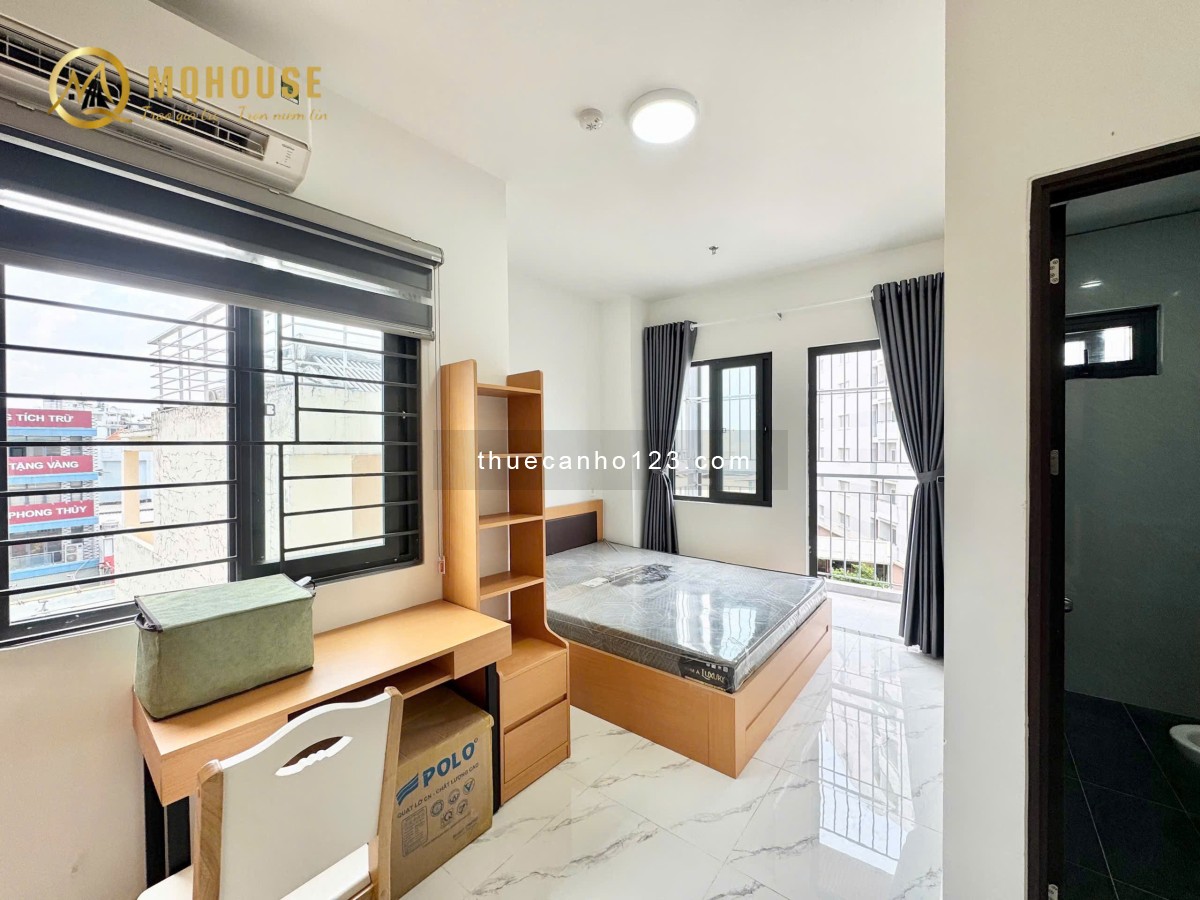 Cho Thuê Căn Hộ Mới 100%, Full Nội Thất, Tòa nhà lớn, hầm xe, bảo vệ, thang máy gần Nguyễn Văn Đậu