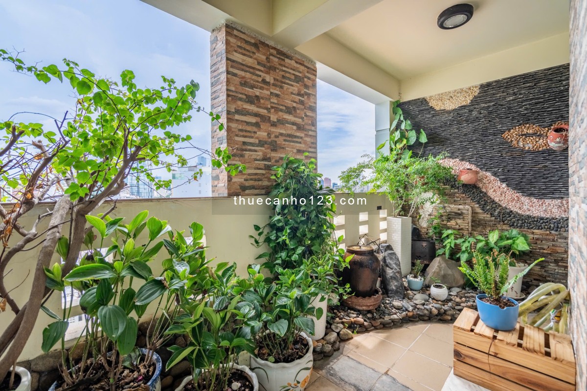 Cho thuê căn hộ mini 2 phòng ngủ nhà mặt tiền ban công siêu thoáng nội thất hiện đại, nhà mới 100%