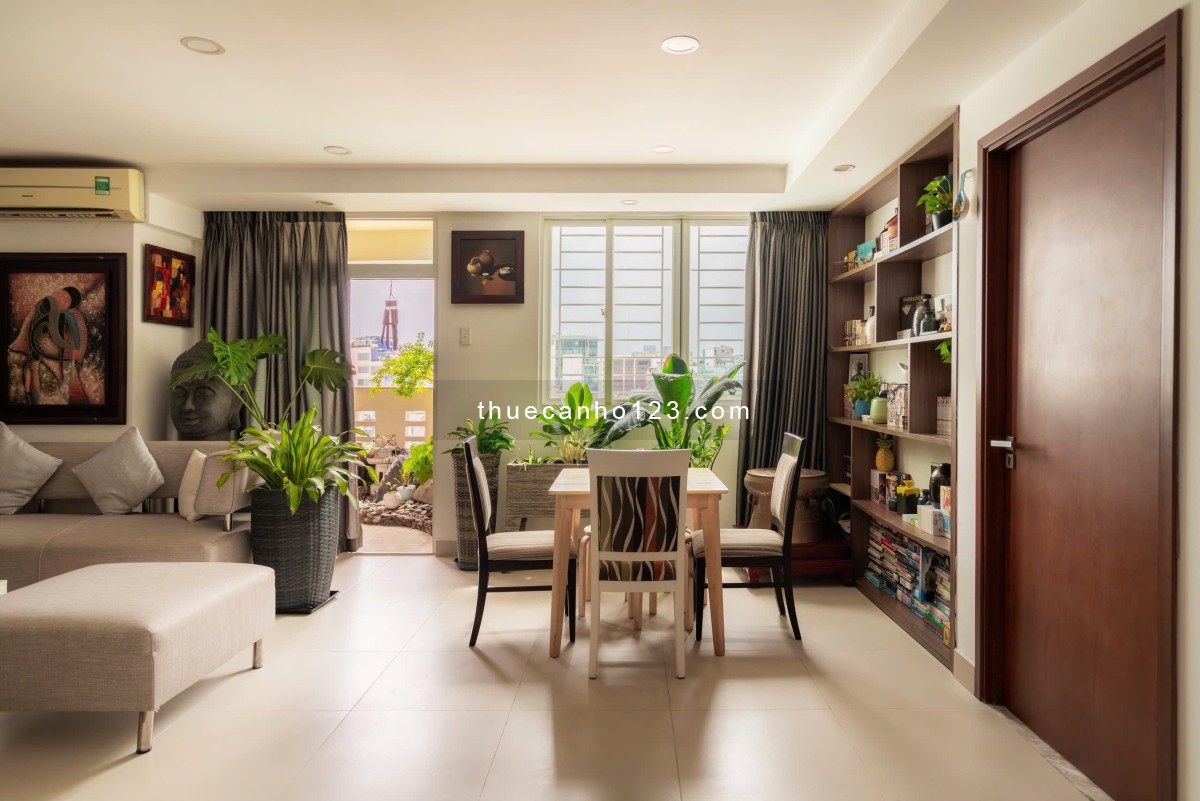 Cho thuê căn hộ mini 2 phòng ngủ nhà mặt tiền ban công siêu thoáng nội thất hiện đại, nhà mới 100%