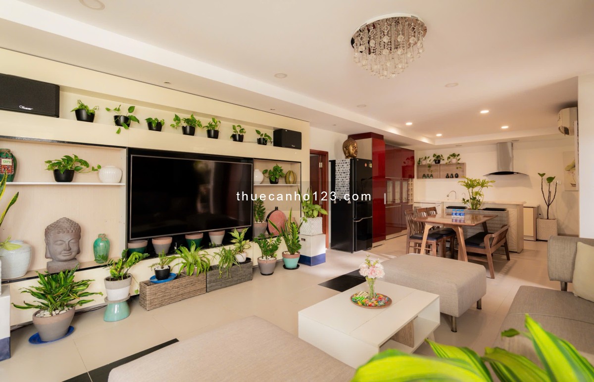 Cho thuê căn hộ mini 2 phòng ngủ nhà mặt tiền ban công siêu thoáng nội thất hiện đại, nhà mới 100%