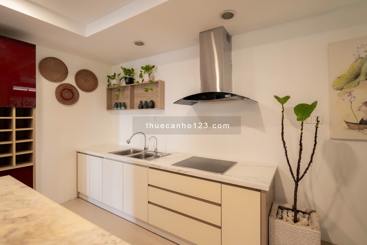 Cho thuê căn hộ mini 2 phòng ngủ nhà mặt tiền ban công siêu thoáng nội thất hiện đại, nhà mới 100%