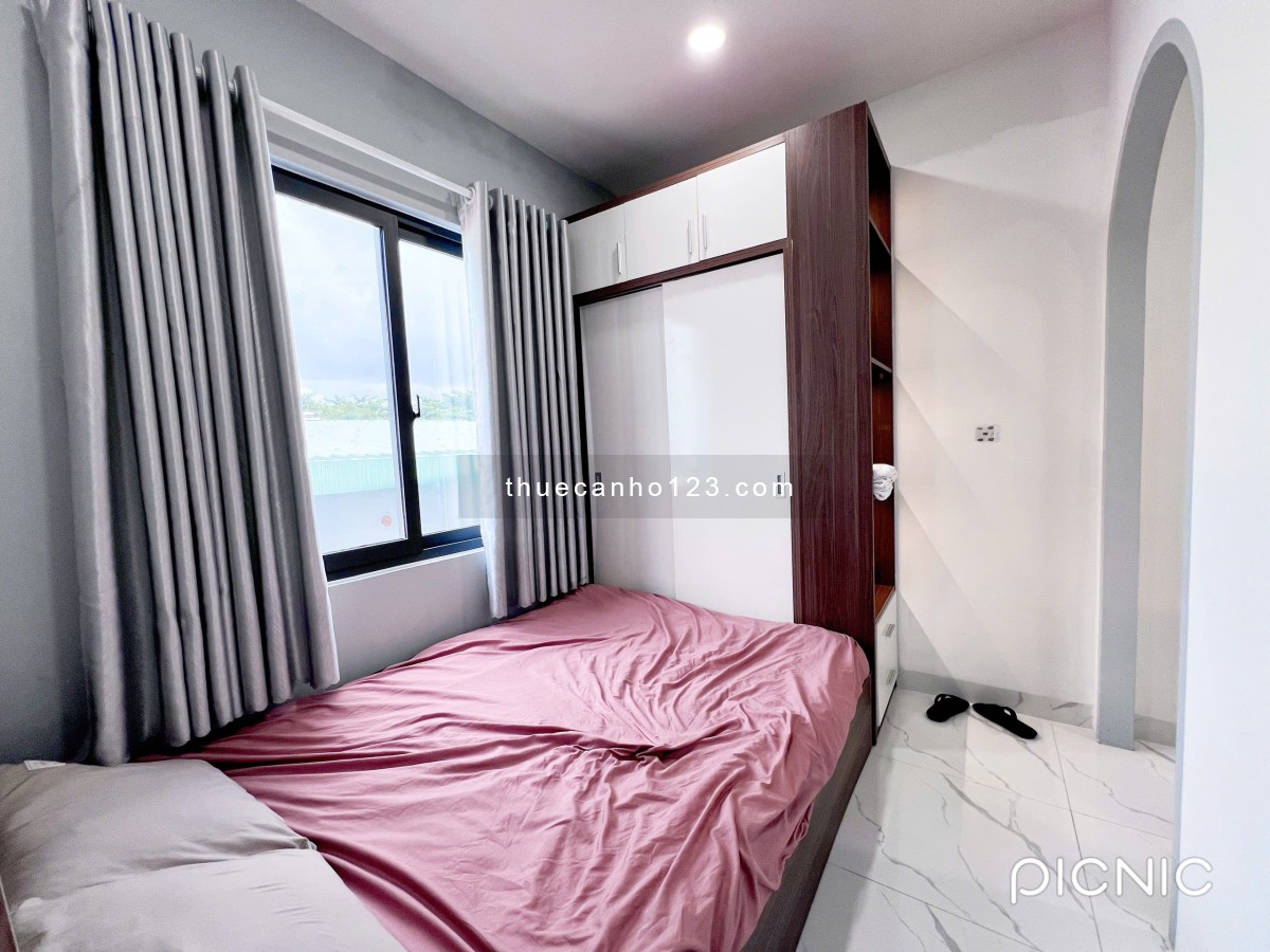 1PN tách bếp, 30m², Nơ Trang Long, full nội thất, giặt riêng, gần Văn Lang CS2-3, HUTECH – chỉ 5,7tr