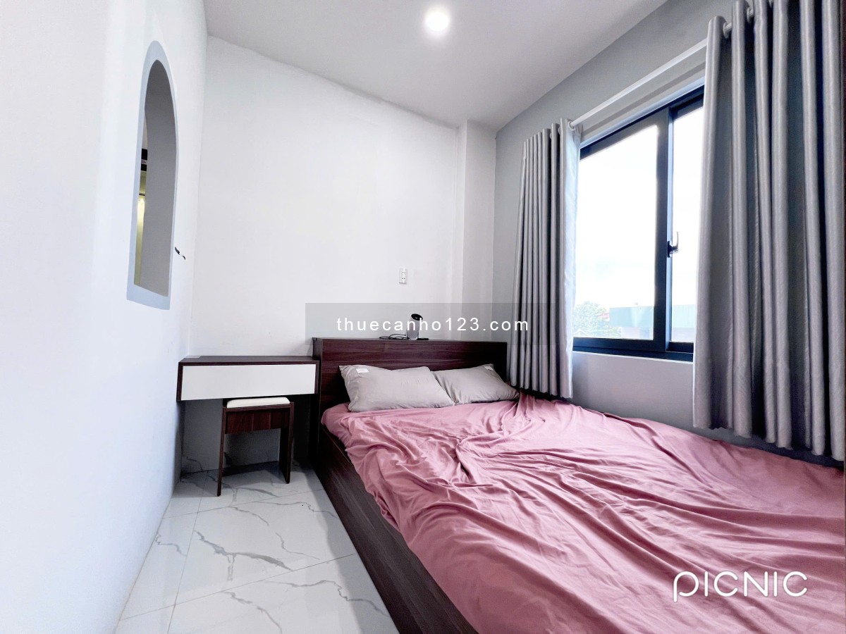 1PN tách bếp, 30m², Nơ Trang Long, full nội thất, giặt riêng, gần Văn Lang CS2-3, HUTECH – chỉ 5,7tr