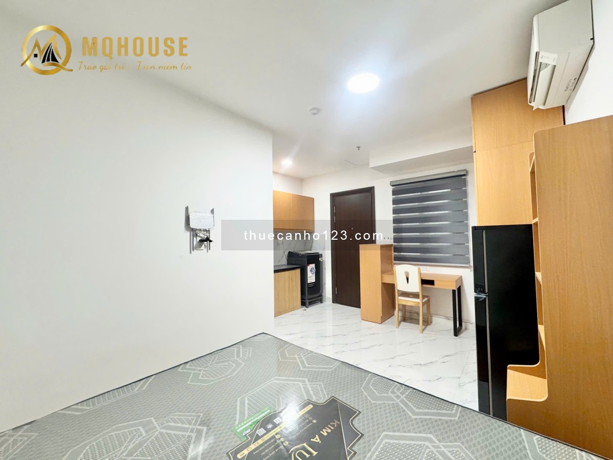 Studio full nội thất, nhà mới 100%, thang máy, hầm xe, giặt riêng, an ninh tuyệt đối