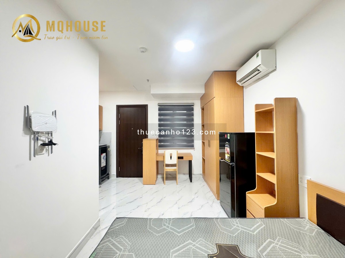 Studio full nội thất, nhà mới 100%, thang máy, hầm xe, giặt riêng, an ninh tuyệt đối