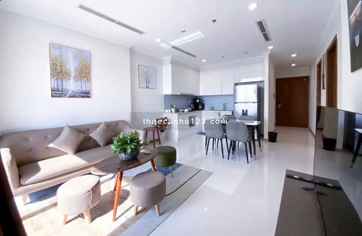 Căn hộ 1PN tầng cao view thành phố, nội thất hiện đại, đẹp mắt, khu Landmark tiện đi lại, xe đưa đón