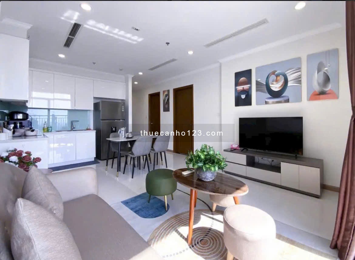 Căn hộ 1PN tầng cao view thành phố, nội thất hiện đại, đẹp mắt, khu Landmark tiện đi lại, xe đưa đón