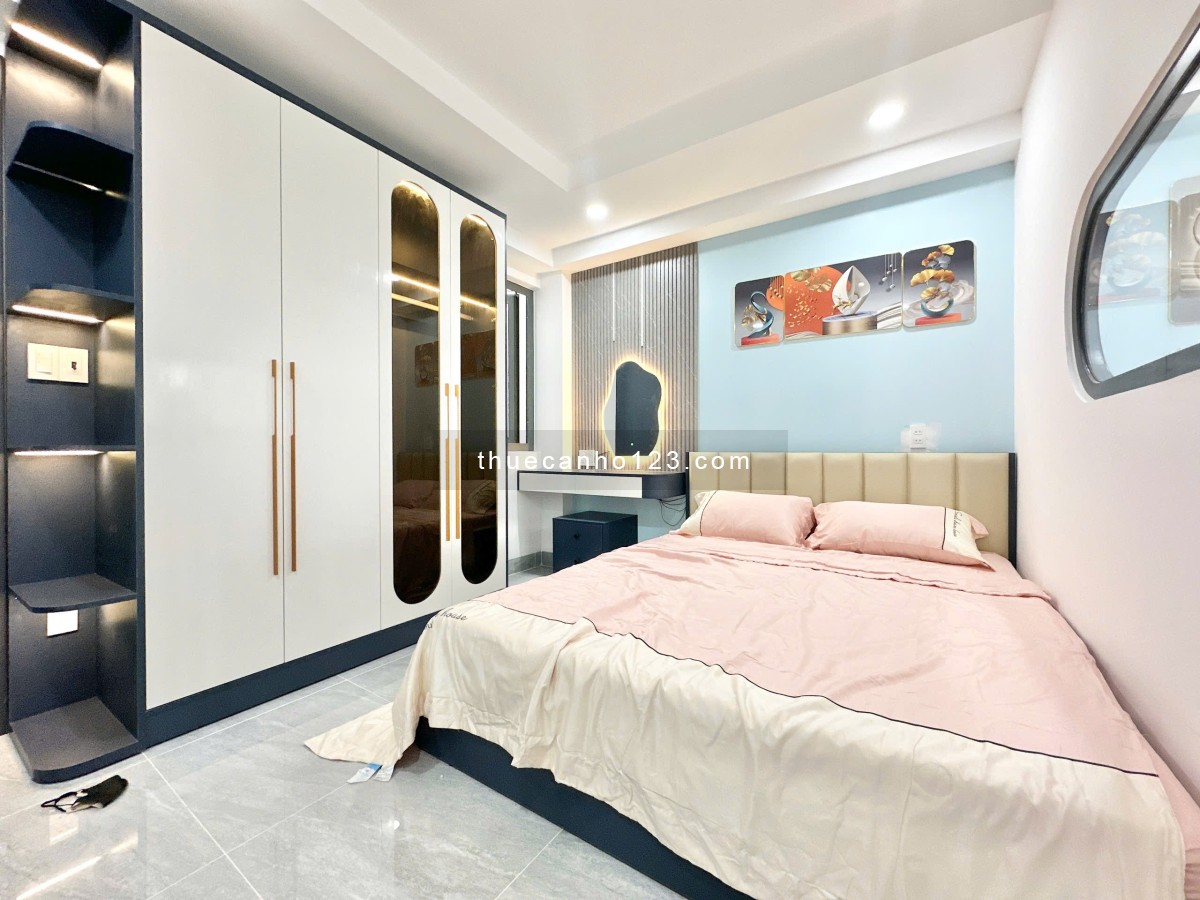 Căn hộ 1PN FULL NT mới 100% 50m2 Cửa Sổ Ban Công rộng Bùi Đình Tuý gần Ngã Tư Hàng Xanh tiện qua Q1