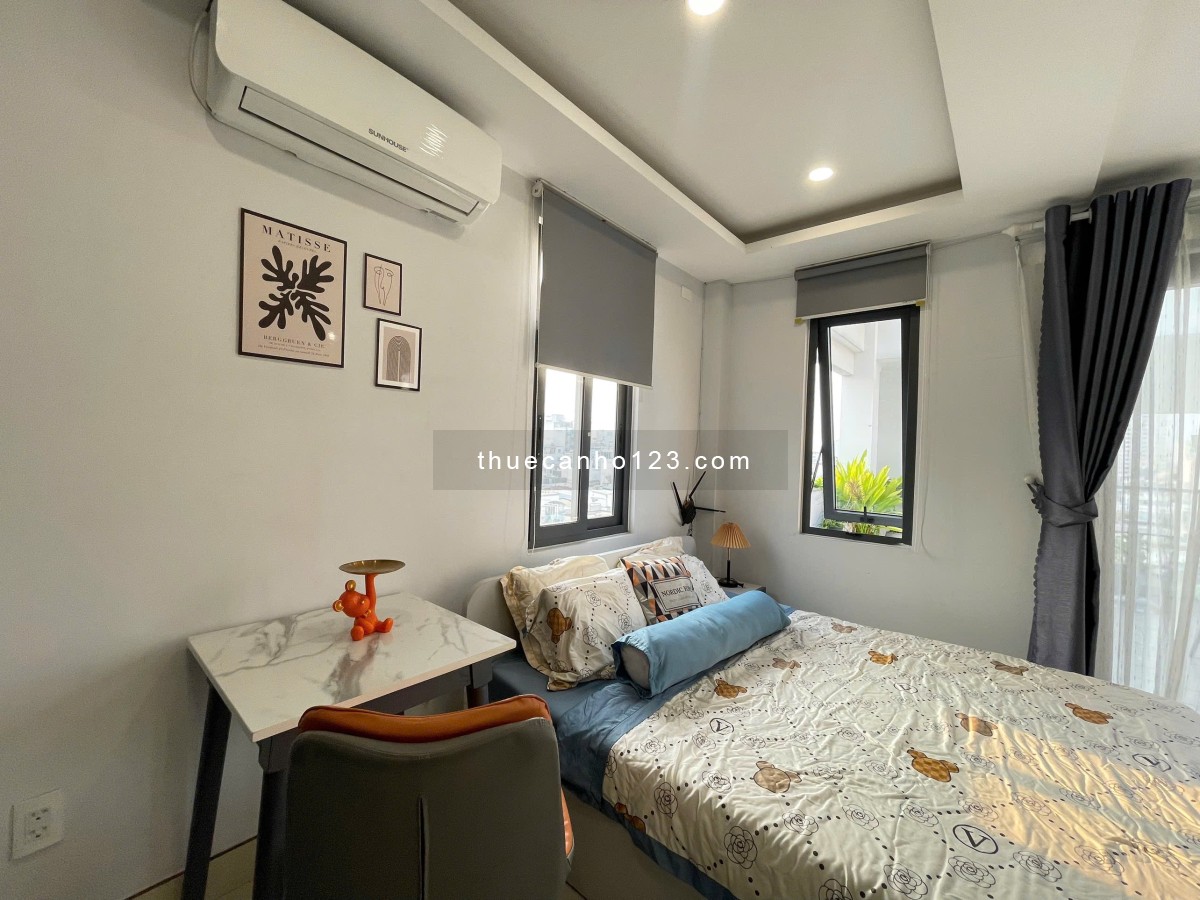 Penhouse 1 PN ban công, máy giặt riêng, bếp hút mùi, thoáng mát, gần Q1,3,Ngô Tất Tố,Phạm Viết Chánh