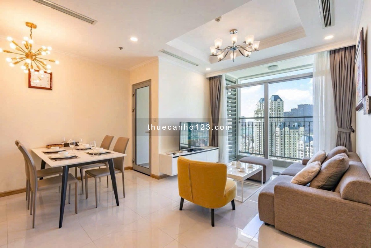 Căn hộ 2PN nội thất hiện đại sang trọng tại Landmark View thành phố đẹp về đêm, hướng hoàng hôn