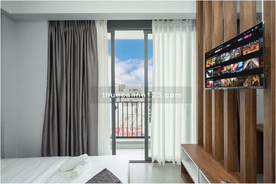 Căn Hộ Mới 1 Phòng Ngủ Ban Công, Full Nội Thất, Thang Máy.Ngay Nguyễn Gia Trí, Hutech, Hồng Bàng,...